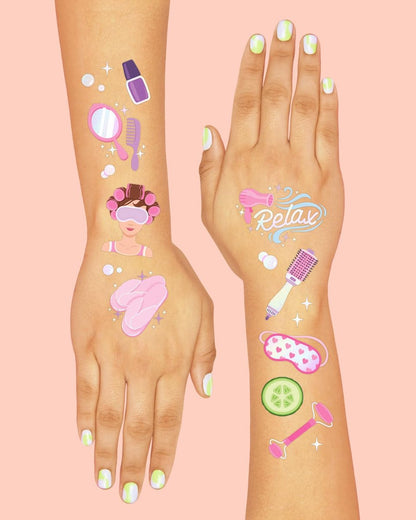 xo, Fetti Girls Spa Party Temporary Tattoos - 62 Styles | Slumber Party Birthday Supplies, Self Care Goodie Bag Favors, Cute Decorations, Easter Basket, Stocking Stuffer, Sleepover Accessory Activity