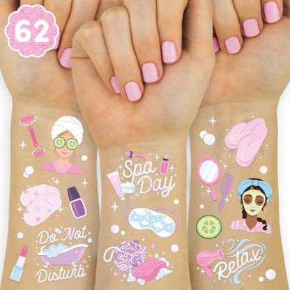 xo, Fetti Girls Spa Party Temporary Tattoos - 62 Styles | Slumber Party Birthday Supplies, Self Care Goodie Bag Favors, Cute Decorations, Easter Basket, Stocking Stuffer, Sleepover Accessory Activity