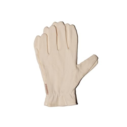 PAUME Overnight Hydration Gloves – 100% Organic Cotton Moisturizing Gloves for Dry, Cracked Hands (1 Pair, White) Avelisse