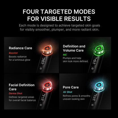 medicube Booster Pro 6-in-1 Real Glass Glow Beauty Massager for Clear, Radiant, Firmer-Looking Skin, Black, Silicone Avelisse