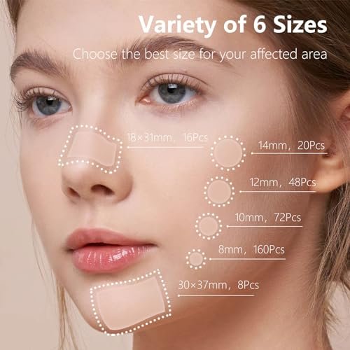 CELECARE 324pcs Acne Patches with Tea Tree Oil & Salicylic Acid - Large Pimple Patches for Face, Hydrocolloid Zit Dots in Storage Boxes - görsel 6