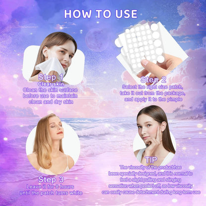 CELECARE 324pcs Acne Patches with Tea Tree Oil & Salicylic Acid - Large Pimple Patches for Face, Hydrocolloid Zit Dots in Storage Boxes