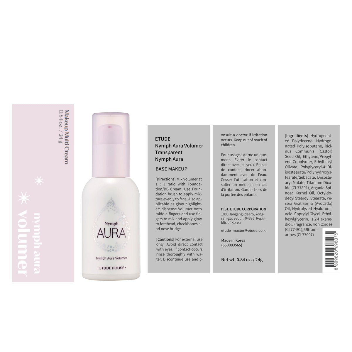 ETUDE Nymph Aura Volumer - Hydrating Radiant Face Primer for Glow & Shiny Makeup Base | Korean Kbeauty - görsel 17