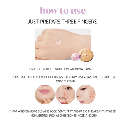 ETUDE Nymph Aura Volumer - Hydrating Radiant Face Primer for Glow & Shiny Makeup Base | Korean Kbeauty
