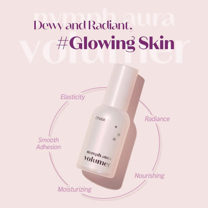 ETUDE Nymph Aura Volumer - Hydrating Radiant Face Primer for Glow & Shiny Makeup Base | Korean Kbeauty