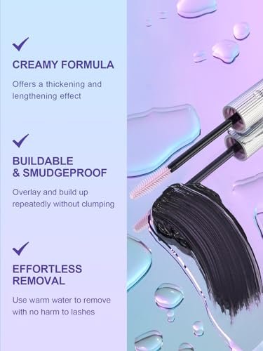 SHEGLAM Flutter Wink Volumizing Mascara - Black, 0.2 Fl Oz - Tubing Mascara for Length and Lift - görsel 8