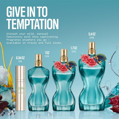 Jean Paul Gaultier La Belle Paradise Garden Eau de Parfum for Women - Long Lasting Floral Amber Perfume with Blue Water Lily, Iris & Vanilla, 3.4 oz Avelisse