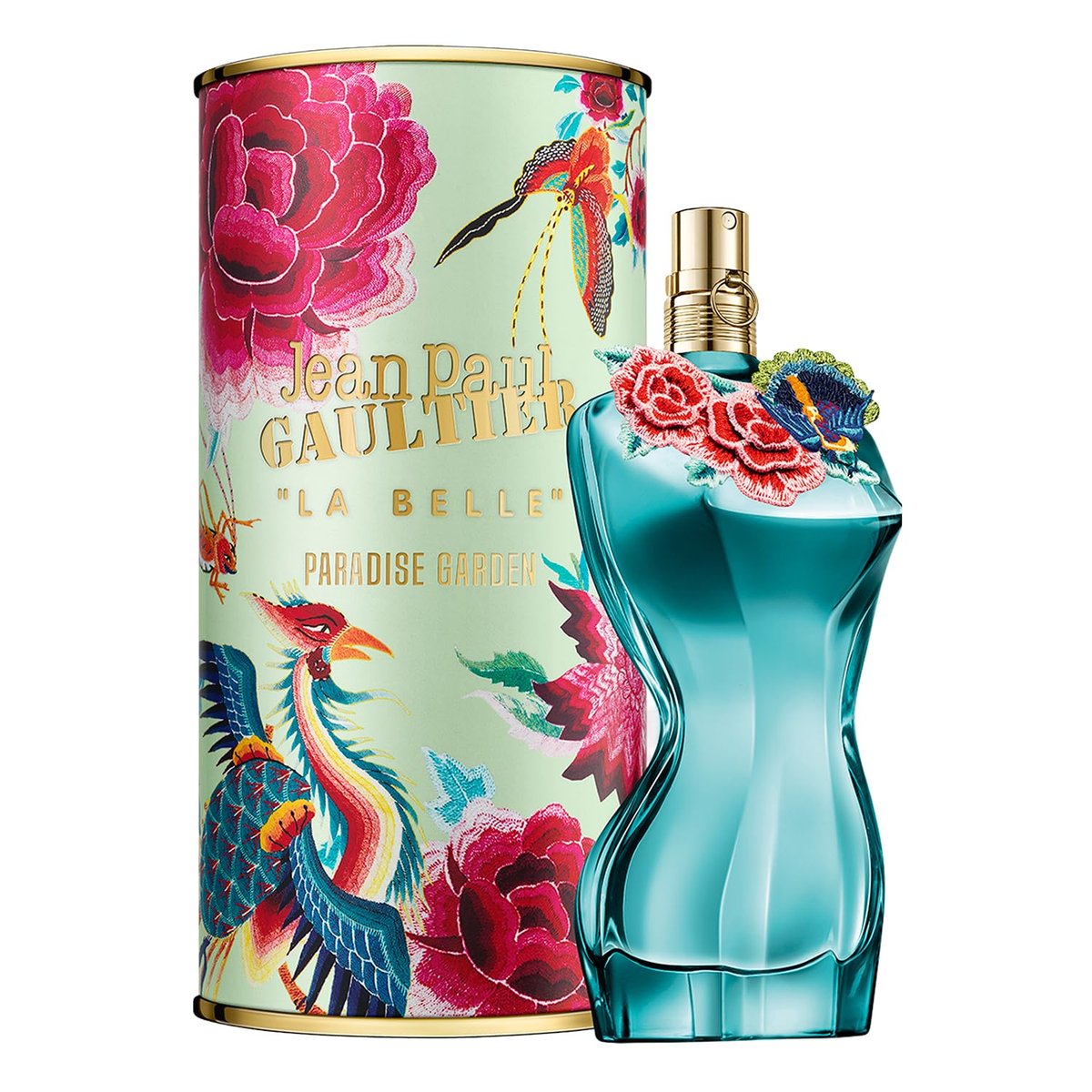 Jean Paul Gaultier La Belle Paradise Garden Eau de Parfum for Women - Long Lasting Floral Amber Perfume with Blue Water Lily, Iris & Vanilla, 3.4 oz Avelisse