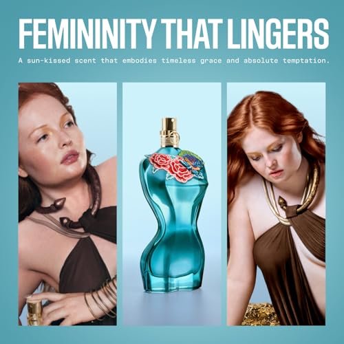 Jean Paul Gaultier La Belle Paradise Garden Eau de Parfum for Women - Long Lasting Floral Amber Perfume with Blue Water Lily, Iris & Vanilla, 3.4 oz Avelisse
