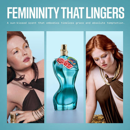 Jean Paul Gaultier La Belle Paradise Garden Eau de Parfum for Women - Long Lasting Floral Amber Perfume with Blue Water Lily, Iris & Vanilla, 3.4 oz Avelisse