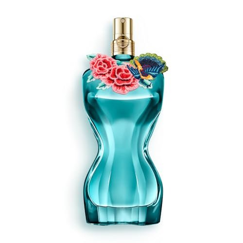 Jean Paul Gaultier La Belle Paradise Garden Eau de Parfum for Women - Long Lasting Floral Amber Perfume with Blue Water Lily, Iris & Vanilla, 3.4 oz Avelisse