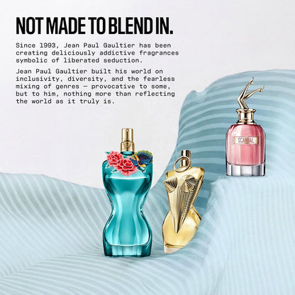 Jean Paul Gaultier La Belle Paradise Garden Eau de Parfum for Women - Long Lasting Floral Amber Perfume with Blue Water Lily, Iris & Vanilla, 3.4 oz Avelisse