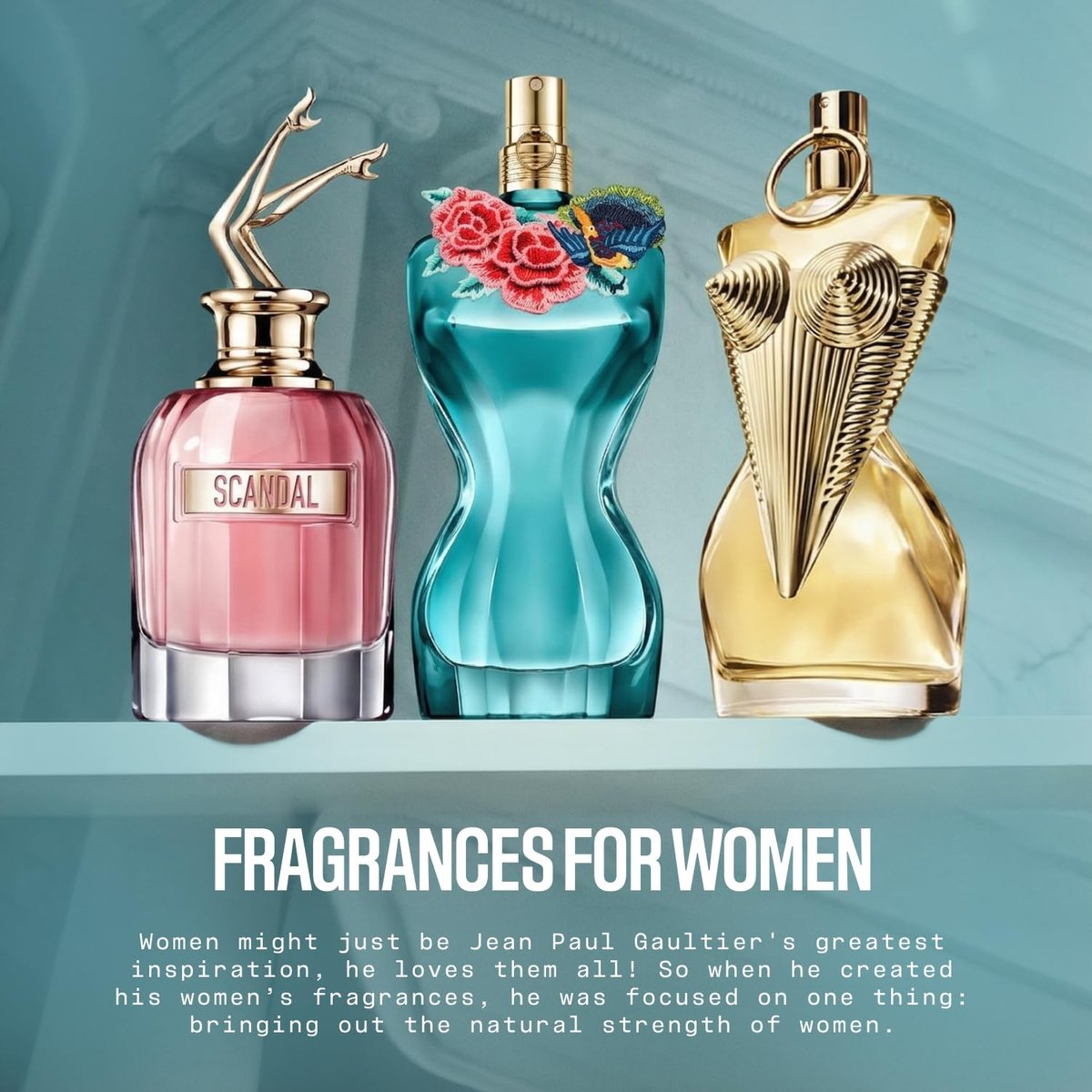 Jean Paul Gaultier La Belle Paradise Garden Eau de Parfum for Women - Long Lasting Floral Amber Perfume with Blue Water Lily, Iris & Vanilla, 3.4 oz Avelisse