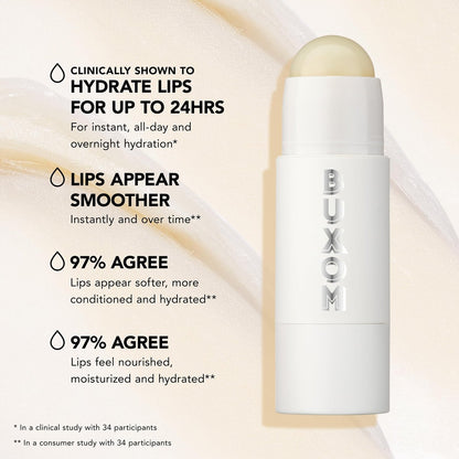 BUXOM Power-Full Plumping Lip Balm – Intense Lip Repair Butter for Hydrated, Fuller Lips (Clear) Avelisse