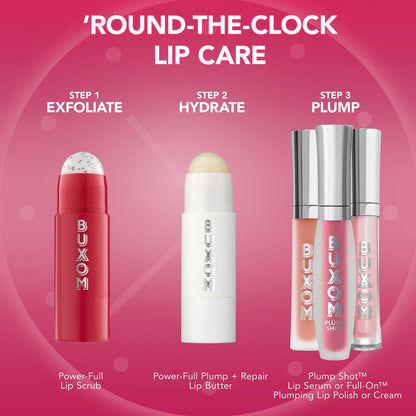BUXOM Power-Full Plumping Lip Balm – Intense Lip Repair Butter for Hydrated, Fuller Lips (Clear) Avelisse