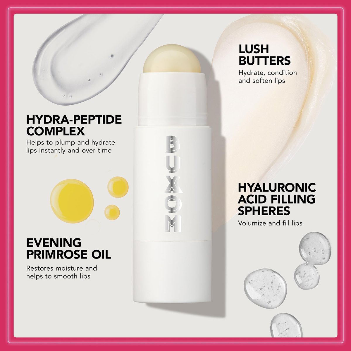 BUXOM Power-Full Plumping Lip Balm – Intense Lip Repair Butter for Hydrated, Fuller Lips (Clear) Avelisse