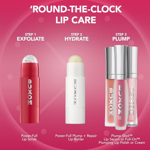 BUXOM Power-Full Plumping Lip Balm – Intense Lip Repair Butter for Hydrated, Fuller Lips (Clear) Avelisse