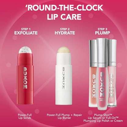 BUXOM Power-Full Plumping Lip Balm – Intense Lip Repair Butter for Hydrated, Fuller Lips (Clear) Avelisse