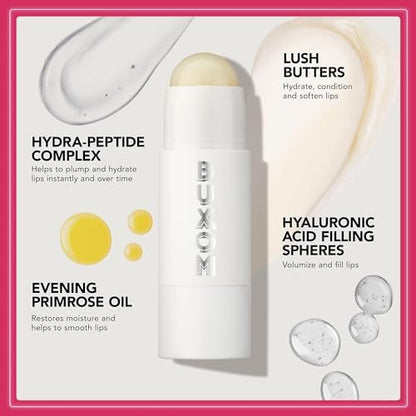BUXOM Power-Full Plumping Lip Balm – Intense Lip Repair Butter for Hydrated, Fuller Lips (Clear) Avelisse
