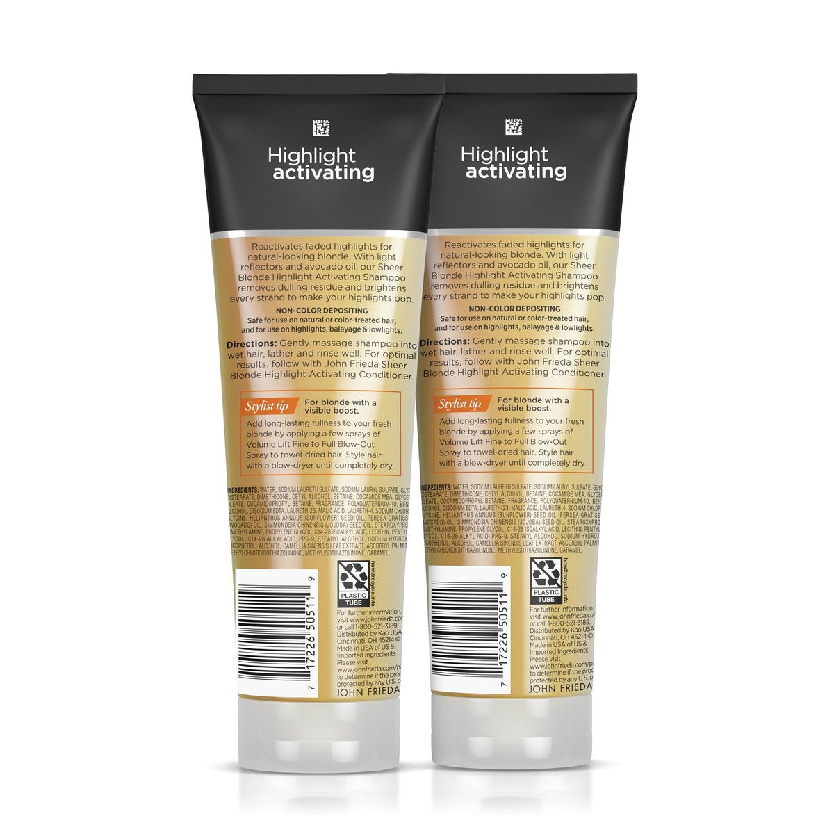 John Frieda Sheer Blonde Highlight Activating Shampoo, Brightening Shampoo for Blonde Hair, Maintains and Enhances Color, Removes Dulling Residue and Instantly Brightens Hair, 8.45 Oz, Pack of 2 - görsel 11