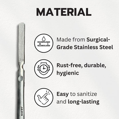 Jaws Podiatry Callus Grater – Surgical Grade Stainless Steel Foot File for Efficient Callus Removal, Ergonomic Handle, Easy to Clean Avelisse