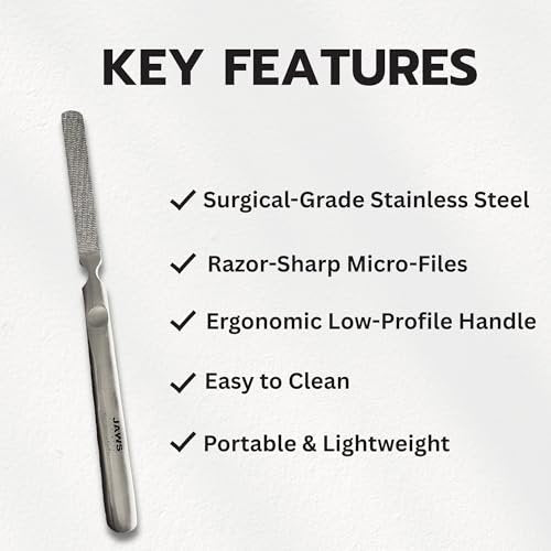 Jaws Podiatry Callus Grater – Surgical Grade Stainless Steel Foot File for Efficient Callus Removal, Ergonomic Handle, Easy to Clean Avelisse