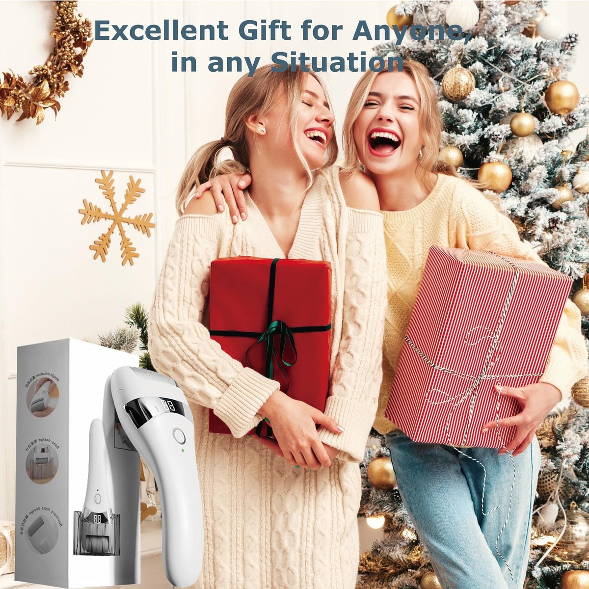 Upgraded Electric Foot Callus Remover – Portable Rechargeable Foot File with 3 Heads for Dry, Cracked Feet Avelisse