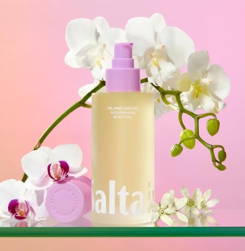 Saltair Body Oil – Silky After Shower and Bath Dry Oil – Non-Greasy Moisturizer for Dry Skin – Island Orchid Scent, 4oz Avelisse