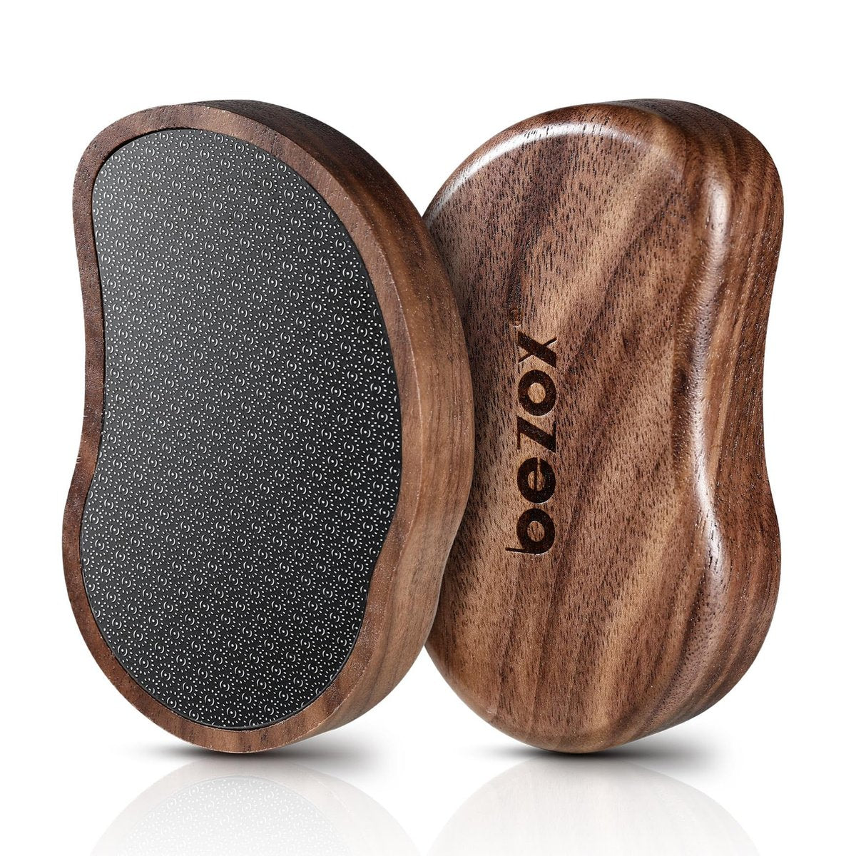BEZOX Glass Foot File - Nano-Glass Pumice Stone Foot Scrubber, Heel File Callus Remover for Silky Smooth Feet, Portable Pedicure Tool with Walnut Wood Handle Avelisse