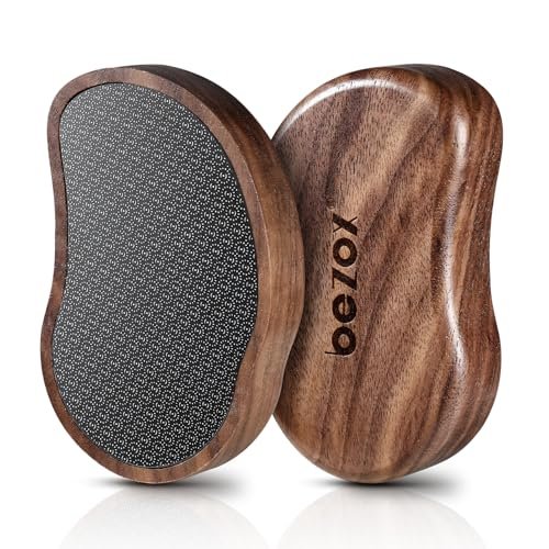 BEZOX Glass Foot File - Nano-Glass Pumice Stone Foot Scrubber, Heel File Callus Remover for Silky Smooth Feet, Portable Pedicure Tool with Walnut Wood Handle Avelisse