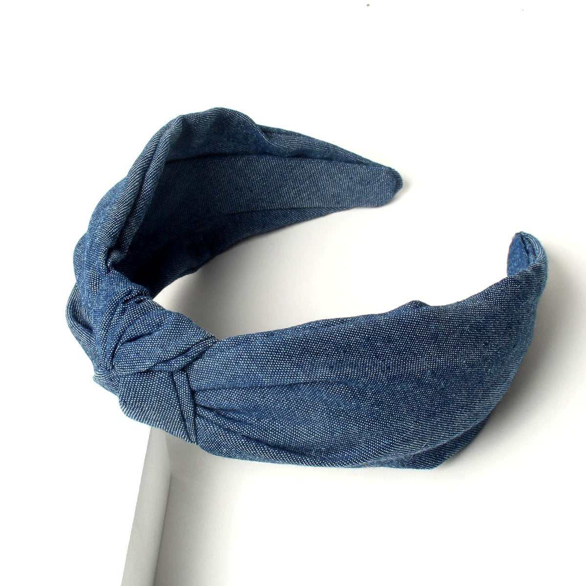 Cuizhiyu 3-Pack Denim Knot Headbands for Women – Blue Knotted Wide Non-Slip Hairbands, Fabric Headbands Avelisse