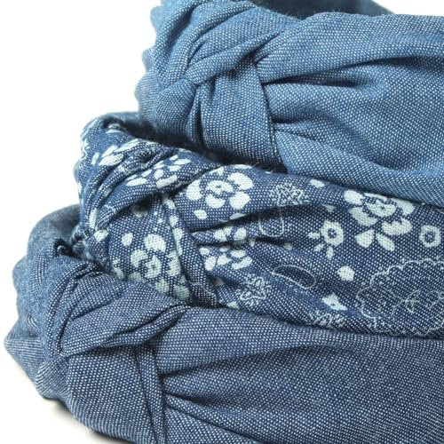 Cuizhiyu 3-Pack Denim Knot Headbands for Women – Blue Knotted Wide Non-Slip Hairbands, Fabric Headbands Avelisse