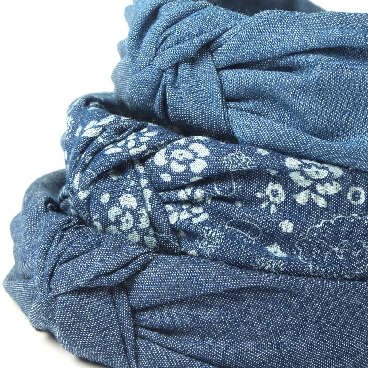 Cuizhiyu 3-Pack Denim Knot Headbands for Women – Blue Knotted Wide Non-Slip Hairbands, Fabric Headbands Avelisse
