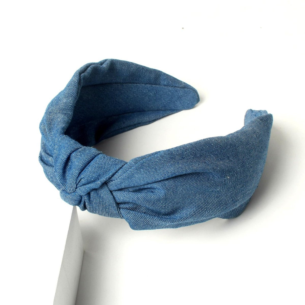 Cuizhiyu 3-Pack Denim Knot Headbands for Women – Blue Knotted Wide Non-Slip Hairbands, Fabric Headbands Avelisse