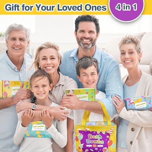 32 Pack Bath Bombs for Kids with Surprise Inside - Land & Sea Animal Toys, Handmade Fizzy Bath Balls, Easter Basket Stuffers & Birthday Gifts for Girls and Boys Avelisse
