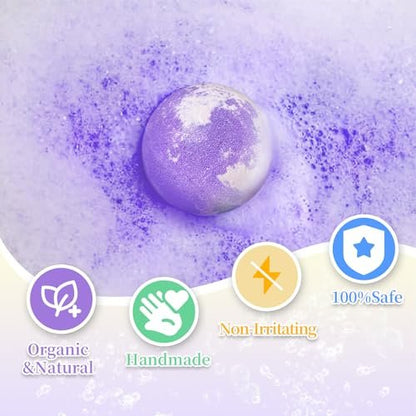 32 Pack Bath Bombs for Kids with Surprise Inside - Land & Sea Animal Toys, Handmade Fizzy Bath Balls, Easter Basket Stuffers & Birthday Gifts for Girls and Boys Avelisse