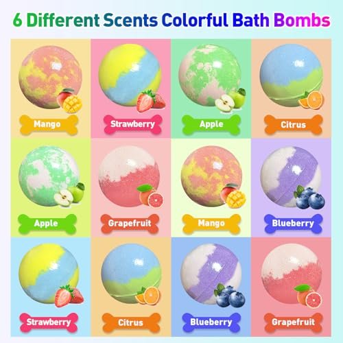 Lisotera Bath Bombs for Kids with Surprise Inside – 12 Pack Organic Colorful Fizzy Balls with Toys, Easter Gifts for Boys & Girls Avelisse