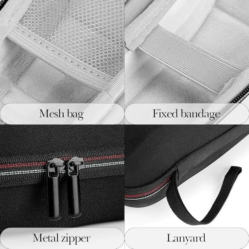 Linkidea Electric Shaver Travel Case - Hard Shell Protective Storage Box Compatible with Philips Norelco 7000, 3000 Series, Braun Series 3, 7, 9, Black - görsel 10