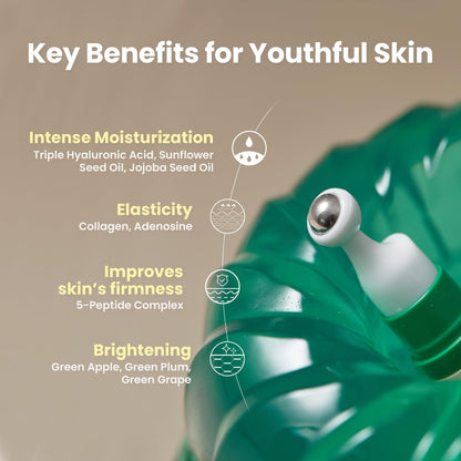 AXIS-Y Vegan Collagen Eye Serum - K-Beauty Triple Hyaluronic Acid & Peptide Serum for Wrinkles, Dark Circles & Elasticity (0.33 fl. oz.) Avelisse