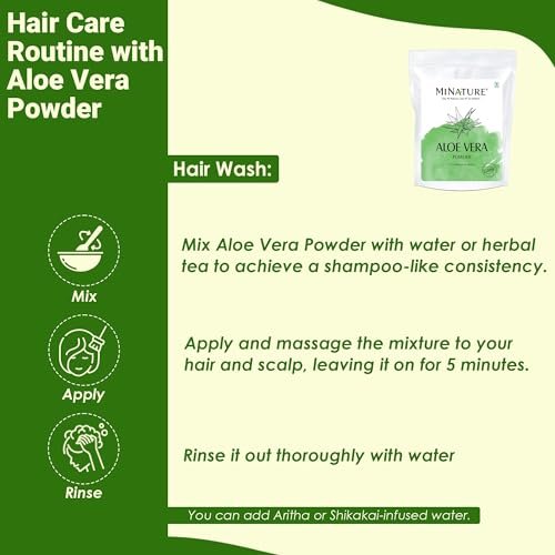 minature 100% Aloe Vera Powder (Aloe Barbadensis) 454g (16 oz) – Pure Aloe Vera Leaf Powder for DIY Skin, Health & Hair Care - görsel 10