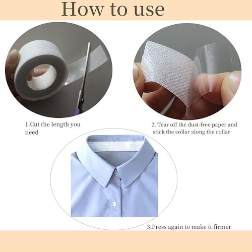 APZDFGIFCD 5 Rolls Collar Protector Sweat Pads - Self-Adhesive Shirt Collar Protectors, Absorbent Sweat Shields for Hat, Shirt Neck Liner, Armpit Tape - Disposable Collar Protectors for Women Men - görsel 7