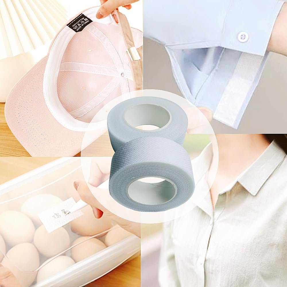 APZDFGIFCD 5 Rolls Collar Protector Sweat Pads - Self-Adhesive Shirt Collar Protectors, Absorbent Sweat Shields for Hat, Shirt Neck Liner, Armpit Tape - Disposable Collar Protectors for Women Men - görsel 10