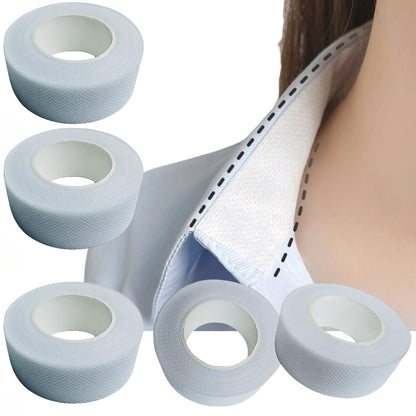 APZDFGIFCD 5 Rolls Collar Protector Sweat Pads - Self-Adhesive Shirt Collar Protectors, Absorbent Sweat Shields for Hat, Shirt Neck Liner, Armpit Tape - Disposable Collar Protectors for Women Men