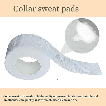 APZDFGIFCD 5 Rolls Collar Protector Sweat Pads - Self-Adhesive Shirt Collar Protectors, Absorbent Sweat Shields for Hat, Shirt Neck Liner, Armpit Tape - Disposable Collar Protectors for Women Men