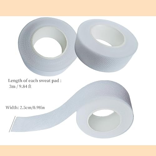 APZDFGIFCD 5 Rolls Collar Protector Sweat Pads - Self-Adhesive Shirt Collar Protectors, Absorbent Sweat Shields for Hat, Shirt Neck Liner, Armpit Tape - Disposable Collar Protectors for Women Men - görsel 3