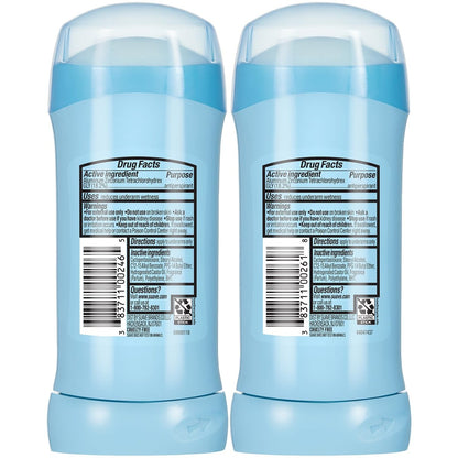 Suave Antiperspirant Deodorant for Women, Tropical Paradise + Mango & Citrus Variety 2-Pack – Anti-Staining Invisible Solid Sticks, Talc-Free, 2.6 Oz Each