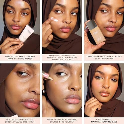 ICONIC LONDON Velvet Smooth Pore-Refining Primer - Whipped, Balmy Primer for Diffusing Pores - Cruelty-Free & Vegan Makeup, 1.01 Fl Oz Avelisse