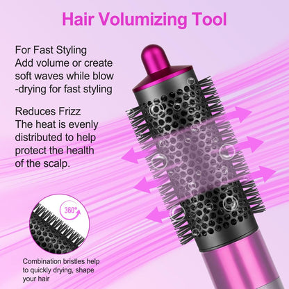 PUREGUST Round Brush Attachment for Dyson Airwrap - Oval Volumizing Brush in Rose (Small) Avelisse