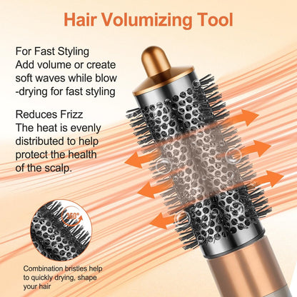 PUREGUST Round Brush Attachment for Dyson Airwrap - Oval Volumizing Brush, Gold (Small) Avelisse