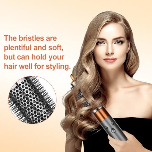 PUREGUST Round Brush Attachment for Dyson Airwrap - Oval Volumizing Brush, Gold (Small) Avelisse